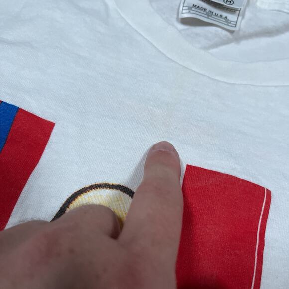 Vintage Agassi vs Sampras Nike Lipton Tennis T Shirt 90s Medium Made in USA - Picture 8 of 9